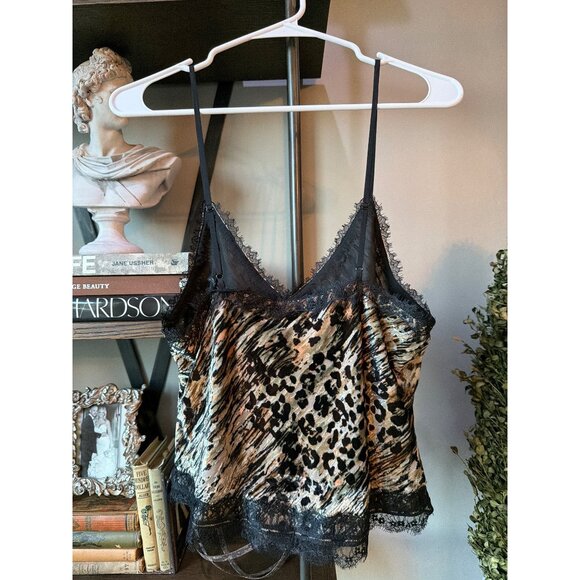 Le Superbe Velvet Underground Cami Velvet Leopard Womens Size 10 - Picture 8 of 9